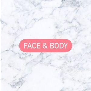 Face & Body Products Available!